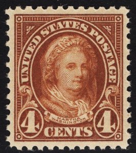 GRADED 95 XF-SUP US #556 4c Martha Washington MINT NH SMQ $350. PSE CERT