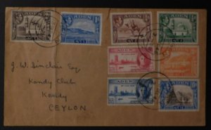 1946 Aden Camp cover To Kandy Ceylon