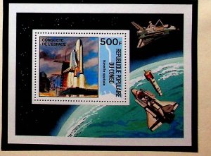 CONGO Sc 584 NH SOUVENIR SHEET OF 1981 - SPACE - Sc$5 - (AA23)