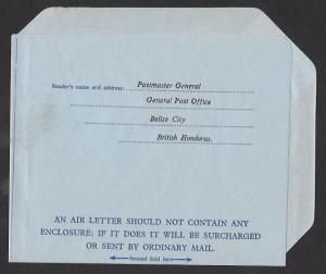 BRITISH HONDURAS 1960s OHMS OFFICIAL Aerogramme Air Letter Unused