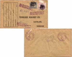 United States Kentucky Elizabethtown Registered 1934 violet double ring  3c N...