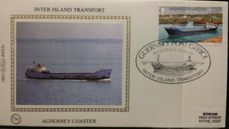 Guernsey 1981 Inter Island Transport Benham BGS5a-e  Coaster Trislander Launch