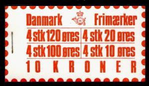 Denmark Booklet H46 print 16 MNH Queen Margrethhe, Numeral