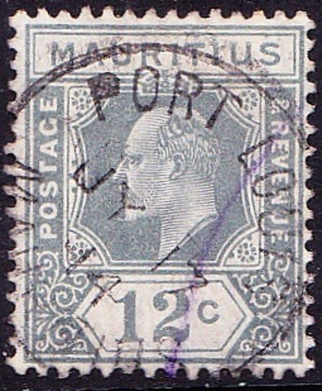 MAURITIUS 1910 12c Greyish Slate SG188 Used