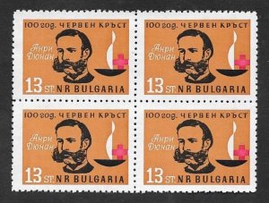 SE)1964 BULGARIA, CENTENARY OF THE RED CROSS, HENRI DUNANT, FOUNDED OF THE RED C