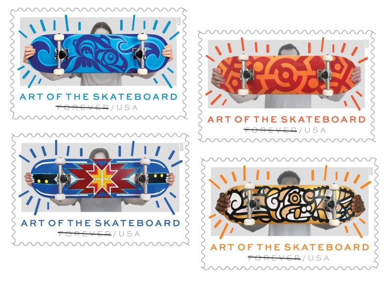 US 5763-5766 Art of the Skateboard forever set (4 stamps) MNH 2023 after Apr 1 