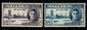 CYPRUS SG164/5 1946 VICTORY MTD MINT