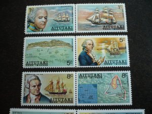 Stamps - Aitutaki - Scott# 96-101,C1-C6 - Mint Never Hinged Set of 12 Stamps