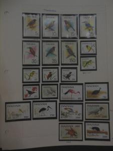 EDW1949SELL : TANZANIA Beautiful collection of VFMNH Topical of Birds & Animals