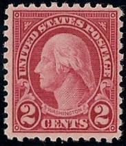583 2 cent Washington, Carmine Stamp mint OG NH VF