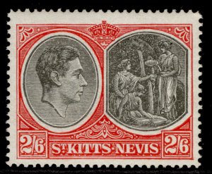 ST KITTS-NEVIS GVI SG76a, 2s 6d black & scarlet, M MINT. Cat £30. CHALKY