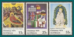 Australia 1979 Christmas, MNH  #719-721,SG721-SG723