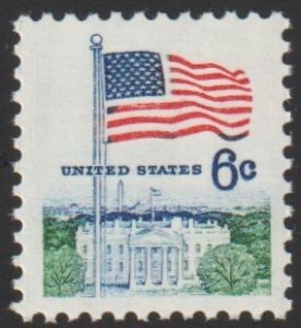 SC# 1338D - (6c) - Flag & White House, MNH single pf 11 x 10.5