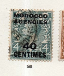 Morocco Agencies 1920s-30s Early Issue Fine Used 40c. Optd Surcharged NW-169079