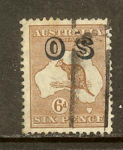 Australia, Scott #O5, 6p Kangaroo and Map Official, Wmk 203, Used