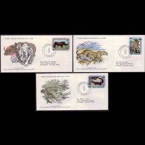 CENTRAL AFRICA 1978 - FDC - 323-5 WWF-Wildlife Set of 3