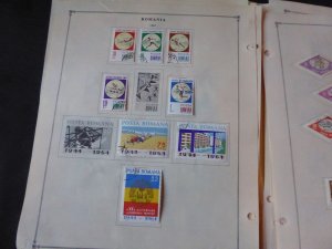 Romania 1962-1965 Stamp Collection many on Scott Intl Album Pages