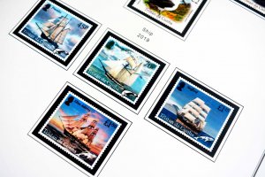 COLOR PRINTED TRISTAN DA CUNHA 2011-2020 STAMP ALBUM PAGES (45 illustr. pages)