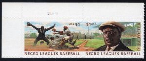 Scott #4466a (4465-66) Negro Leagues Plate # Pair of Stamps - MNH