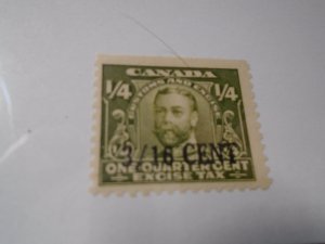 Canada Revenue Stamp  van Dam  #  FX21  MNH