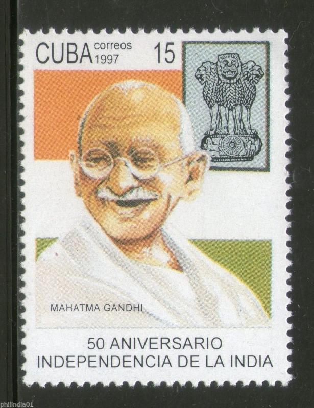Cxuba 1997 Mahatma Gandhi Anniv. of Independence India 1v MNH # 2079