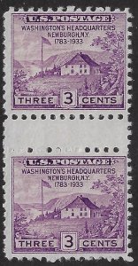 US. Sc 752. Pair with horizontal gutter. (g752v-1)