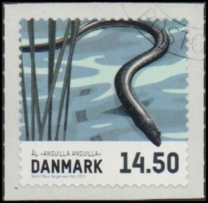 Denmark 1632 - Cto - 14.50k European Eel (2013) (cv $3.75)