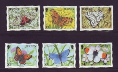 Jersey Sc 1221-6 2006 Butterflies stamp set mint NH