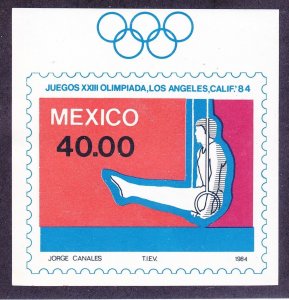 Mexico 1357 MNH 1984 Summer Olympics LA Calif Rings IMPERF Issue