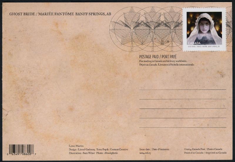 Canada UX389 Postcard MNH Ghost Bride