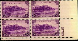 Scott 801 Puerot Rico Territory Plate block of 4 MNH