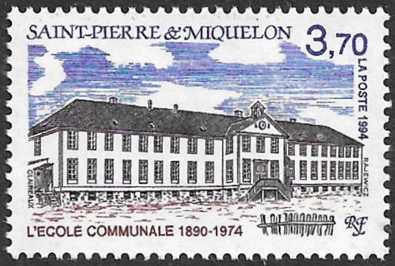 ST. PIERRE & MIQUELON Sc. 607 Parochial School 1994 MNH
