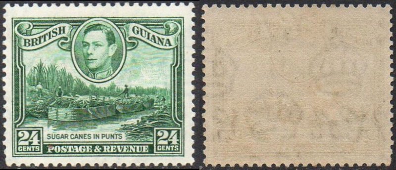 British Guiana 1938 24c Sugar canes in punts MH