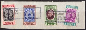 1940 PARAGUAY, n. 398/401 Centenary Stamp CANCELLATION FIRST DAY