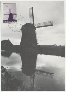 Maximum card Netherlands 1963 Windmill