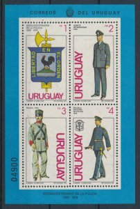 [111275] Uruguay 1980 150 Years Police uniforms Souvenir Sheet MNH