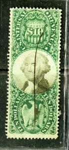 US Stamps # R149 $10 revenue VF USED Scott Value $400.00