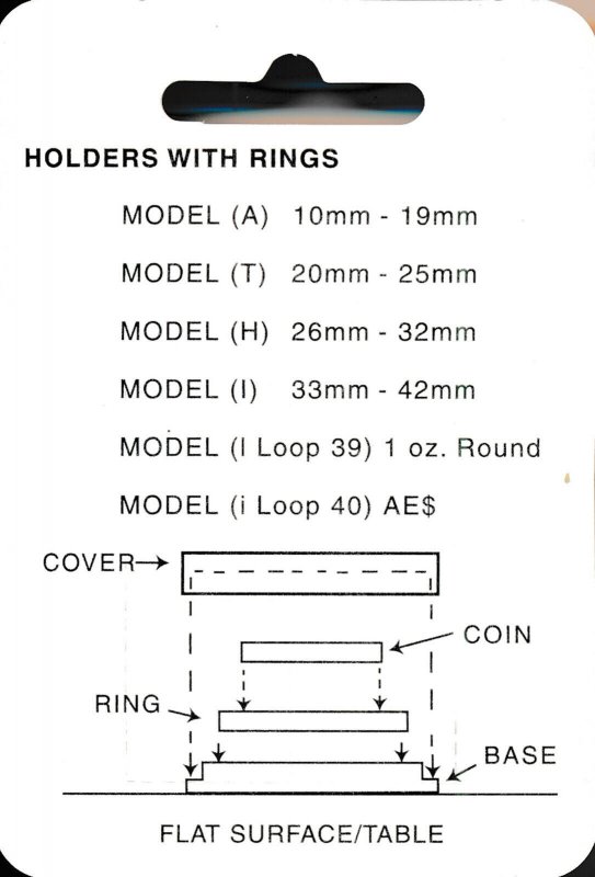 AIR-TITE Round Coin Holder - White Ring - 34 mm - $20 Liberty & St Gaudens 