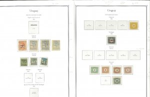 Uruguat 1859-1970 M & U on Palo Hingeless Pages (No Binder)