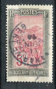 FRENCH COLONIES; MADAGASCAR 1920s early pictorial issue used 5c. + Postmark