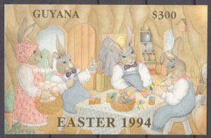 1994 Guyana B395b gold Ostern , Hasen 30,00 €