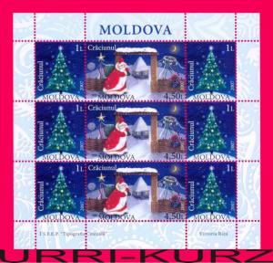 MOLDOVA 2007 Holiday Christmas Fur-tree Santa Claus m-s 575-576 Klb.602-603 MNH