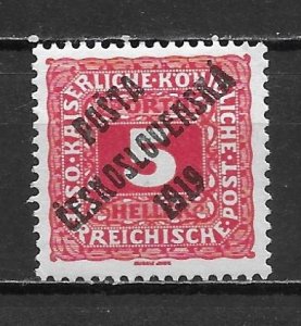Czechoslovakia B47 5h Overprint single MH (lib)