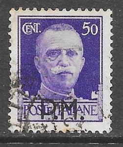 Italy M7: 50c Victor Emmanuel III, used, F-VF