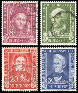 Germany Stamps # B310-13 Used VF Scott Value $145.00