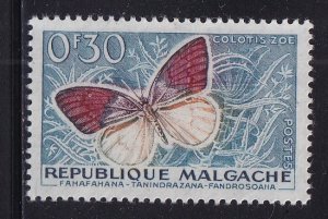 Malagasy Republic  #306  MNH 1960  butterfly  30c