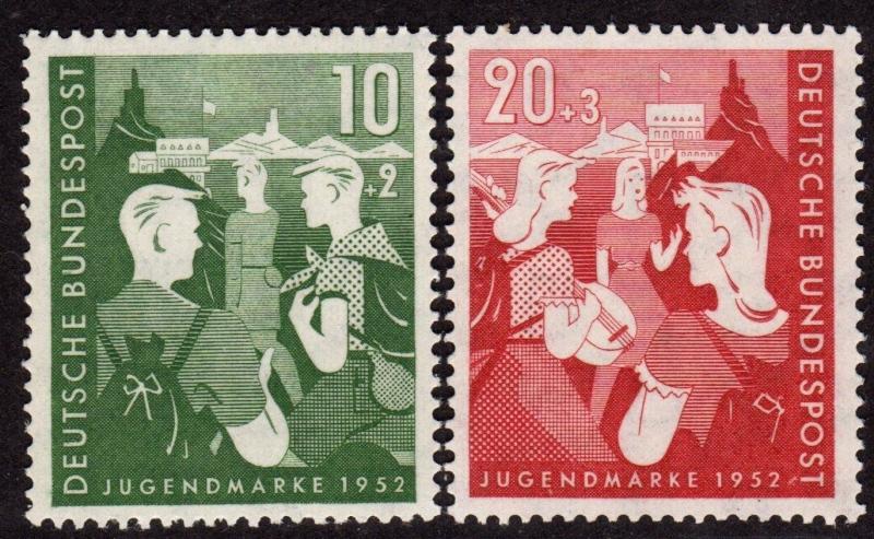 $Germany Sc#B325-26 M/NH, complete set, Cv. $37.50