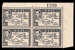 MOMEN: FIJI SG #260 BLOCK P13*12 DIE I MINT OG NH £240++ LOT #67633