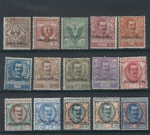 Eritrea 19-33 Sas 19-26, 93-95 MNH F/VF 1903-28  SCV $7400.00