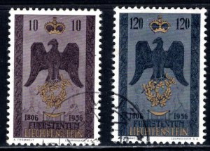 Liechtenstein #301-302   Used    VF   CV $5.25   ....   3510118